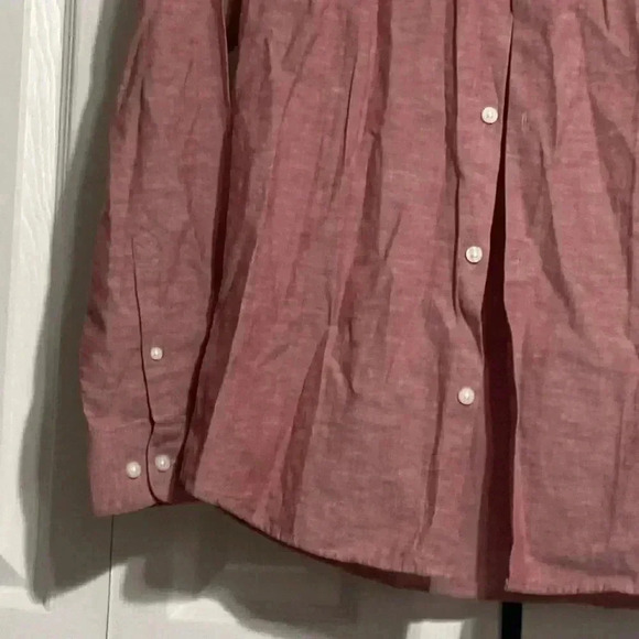 Selected Homme slim fit cotton linen men’s button down shirt size 16.5 - Picture 5 of 9